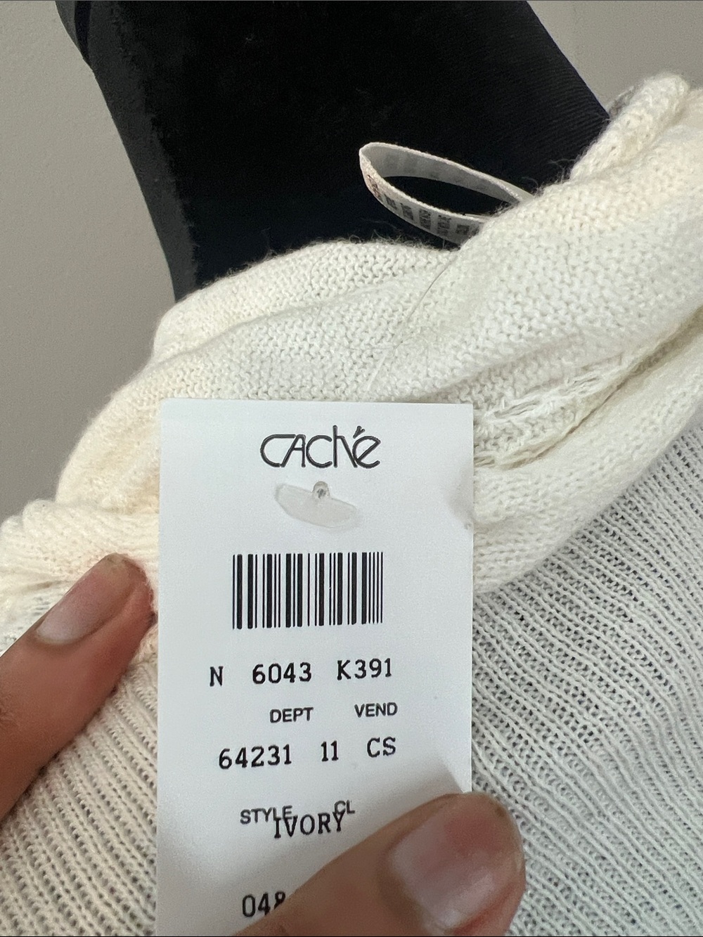 Cache Cream Open-Front Drape Cardigan - Picture 4 of 8